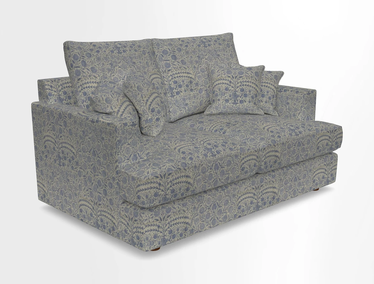 Slingsby 2 Seater Fitted Cover Sofa in Two Tone Plain Biscuit.  Loose cover version available