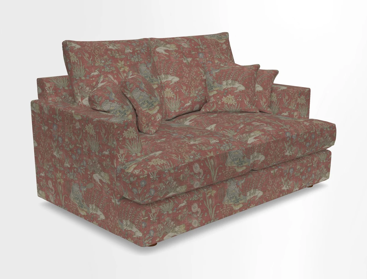 Slingsby 2 Seater Fitted Cover Sofa in Two Tone Plain Biscuit.  Loose cover version available