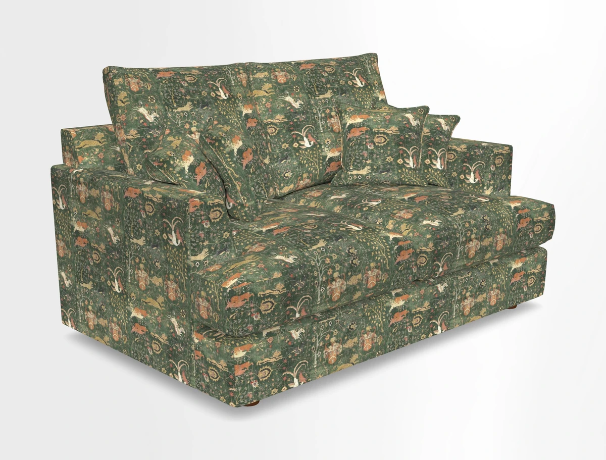 Slingsby 2 Seater Fitted Cover Sofa in Two Tone Plain Biscuit.  Loose cover version available