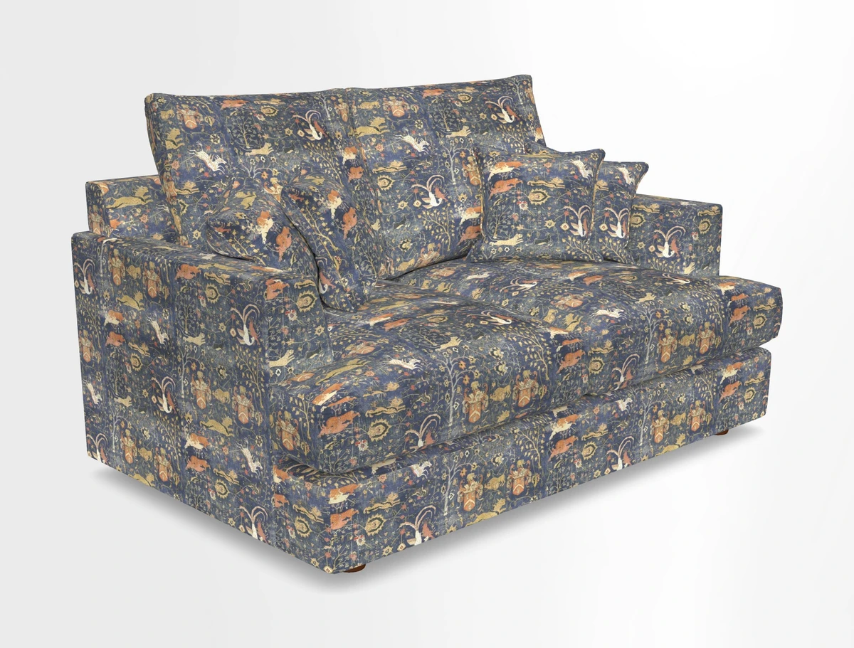 Slingsby 2 Seater Fitted Cover Sofa in Two Tone Plain Biscuit.  Loose cover version available