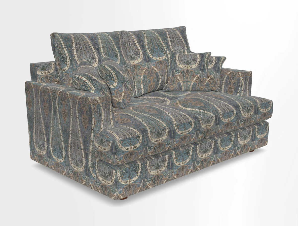 Slingsby 2 Seater Fitted Cover Sofa in Two Tone Plain Biscuit.  Loose cover version available