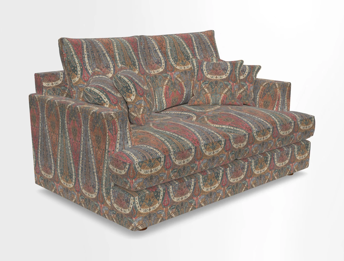 Slingsby 2 Seater Fitted Cover Sofa in Two Tone Plain Biscuit.  Loose cover version available