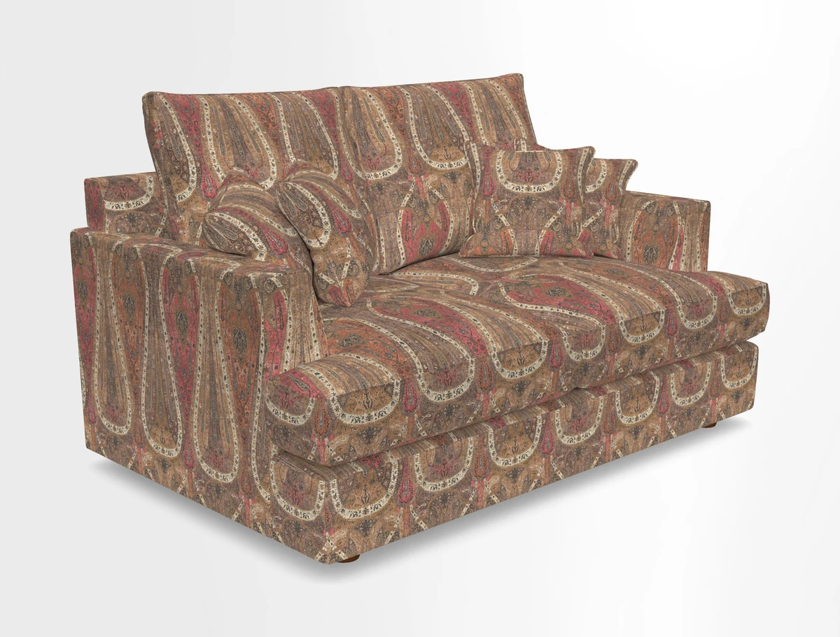 Slingsby 2 Seater Fitted Cover Sofa in Two Tone Plain Biscuit.  Loose cover version available