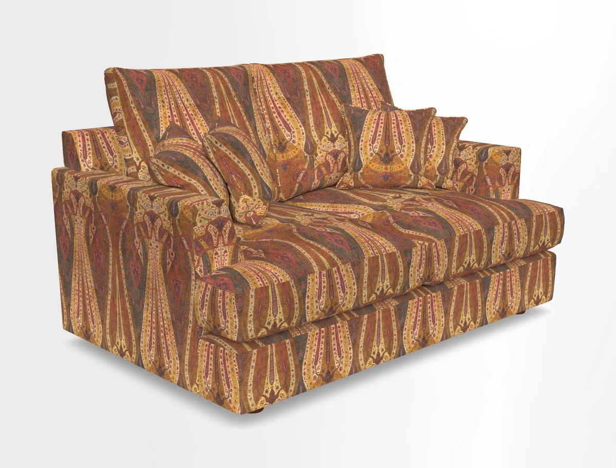 Slingsby 2 Seater Fitted Cover Sofa in Two Tone Plain Biscuit.  Loose cover version available