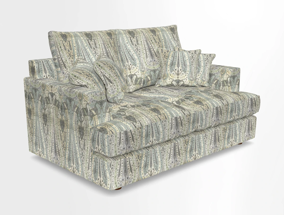 Slingsby 2 Seater Fitted Cover Sofa in Two Tone Plain Biscuit.  Loose cover version available