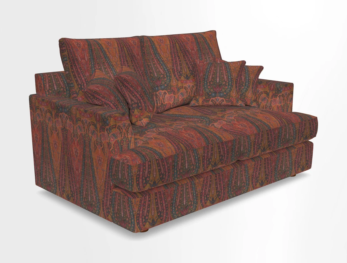 Slingsby 2 Seater Fitted Cover Sofa in Two Tone Plain Biscuit.  Loose cover version available