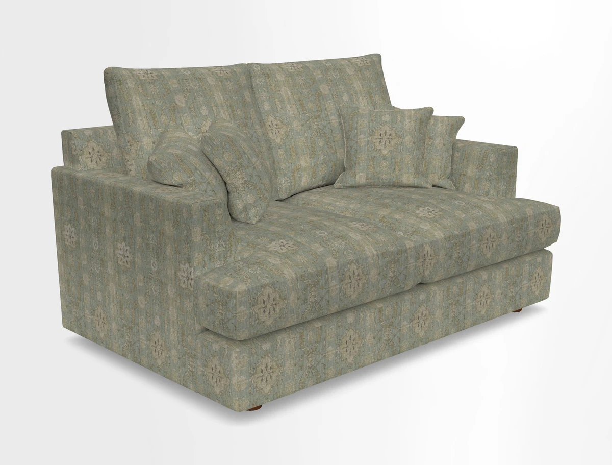 Slingsby 2 Seater Fitted Cover Sofa in Two Tone Plain Biscuit.  Loose cover version available