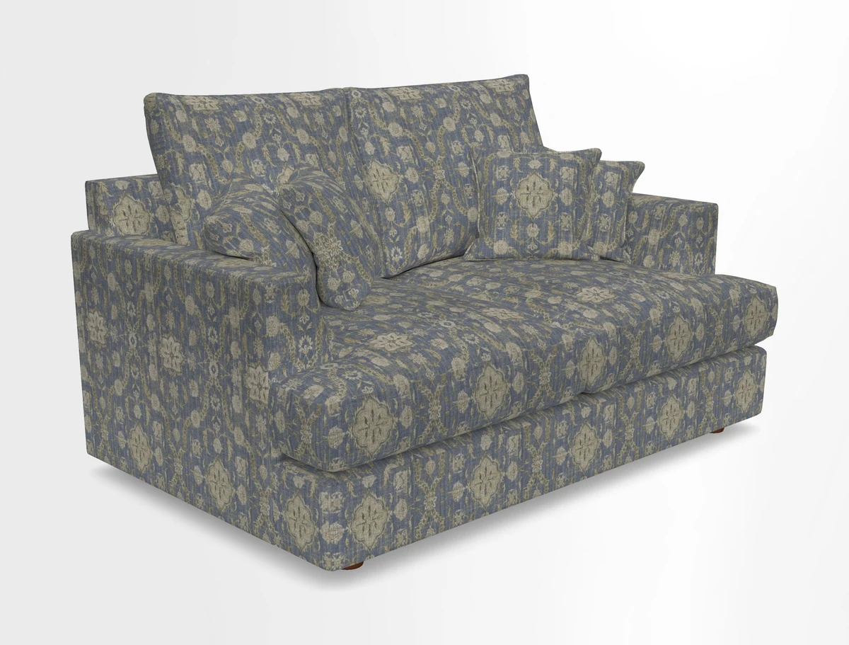 Slingsby 2 Seater Fitted Cover Sofa in Two Tone Plain Biscuit.  Loose cover version available