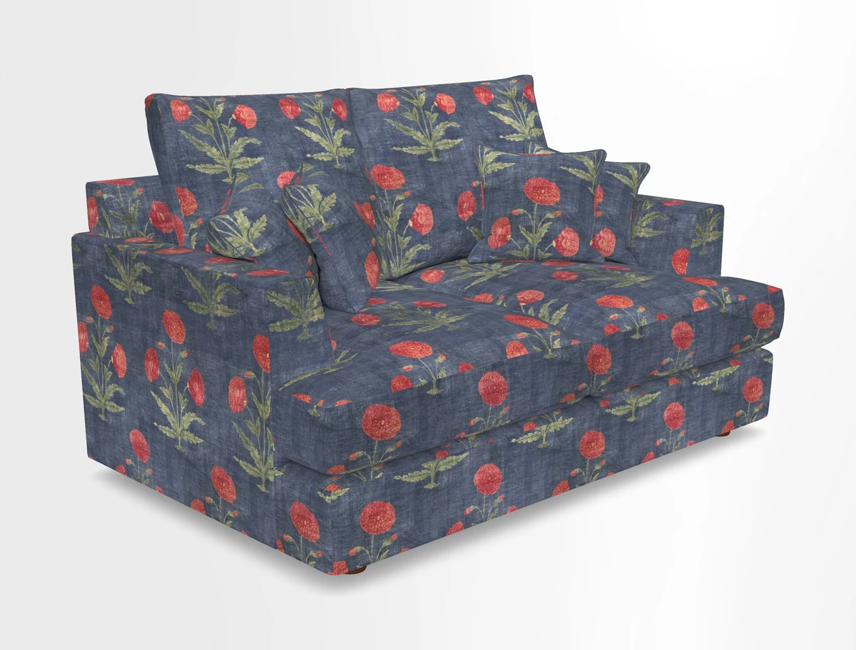 Slingsby 2 Seater Fitted Cover Sofa in Two Tone Plain Biscuit.  Loose cover version available