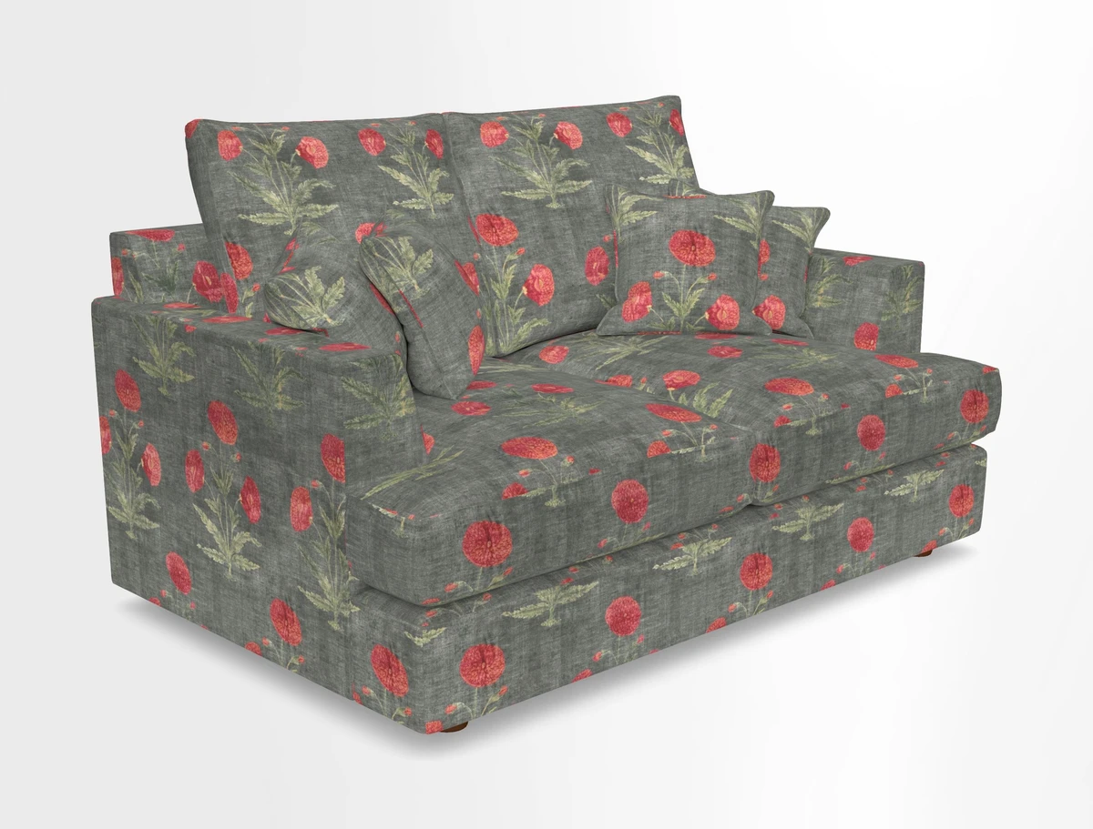 Slingsby 2 Seater Fitted Cover Sofa in Two Tone Plain Biscuit.  Loose cover version available