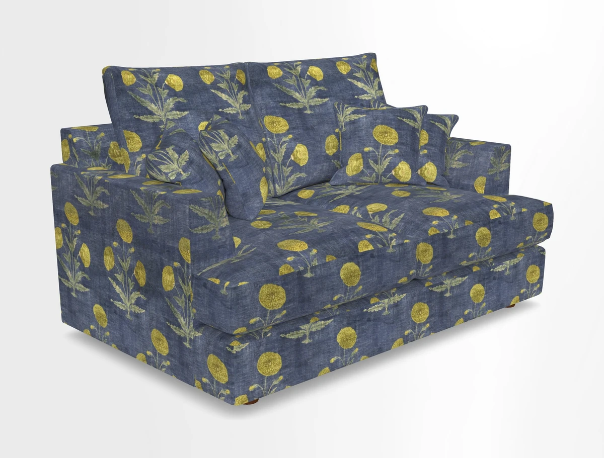 Slingsby 2 Seater Fitted Cover Sofa in Two Tone Plain Biscuit.  Loose cover version available
