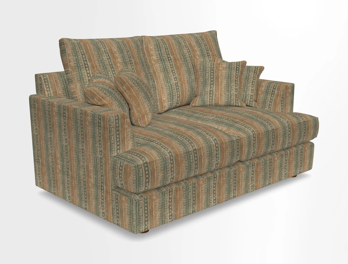 Slingsby 2 Seater Fitted Cover Sofa in Two Tone Plain Biscuit.  Loose cover version available