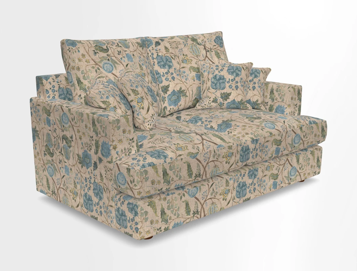 Slingsby 2 Seater Fitted Cover Sofa in Two Tone Plain Biscuit.  Loose cover version available