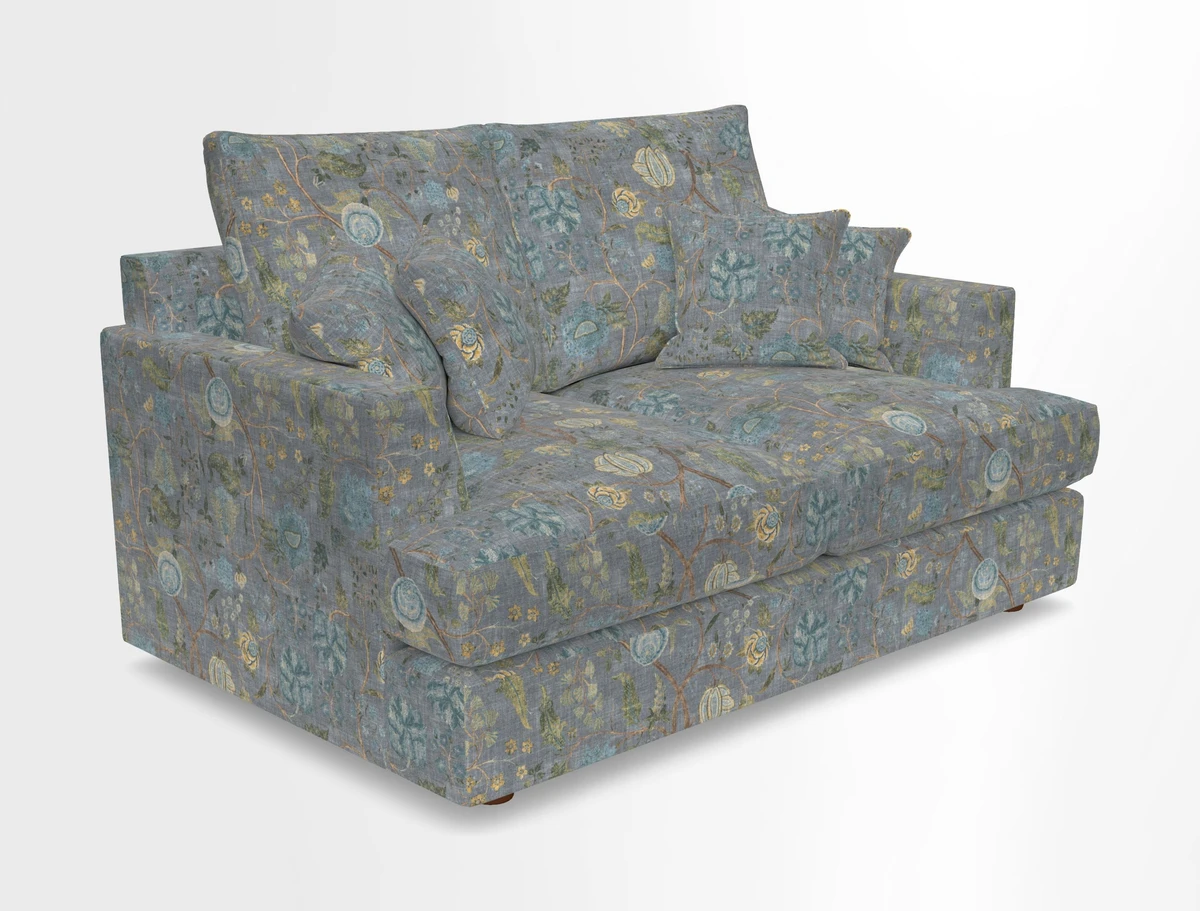 Slingsby 2 Seater Fitted Cover Sofa in Two Tone Plain Biscuit.  Loose cover version available