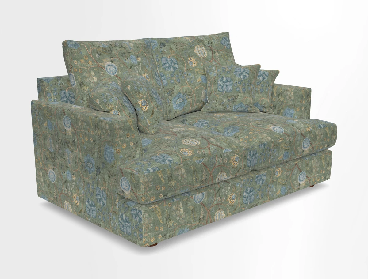 Slingsby 2 Seater Fitted Cover Sofa in Two Tone Plain Biscuit.  Loose cover version available