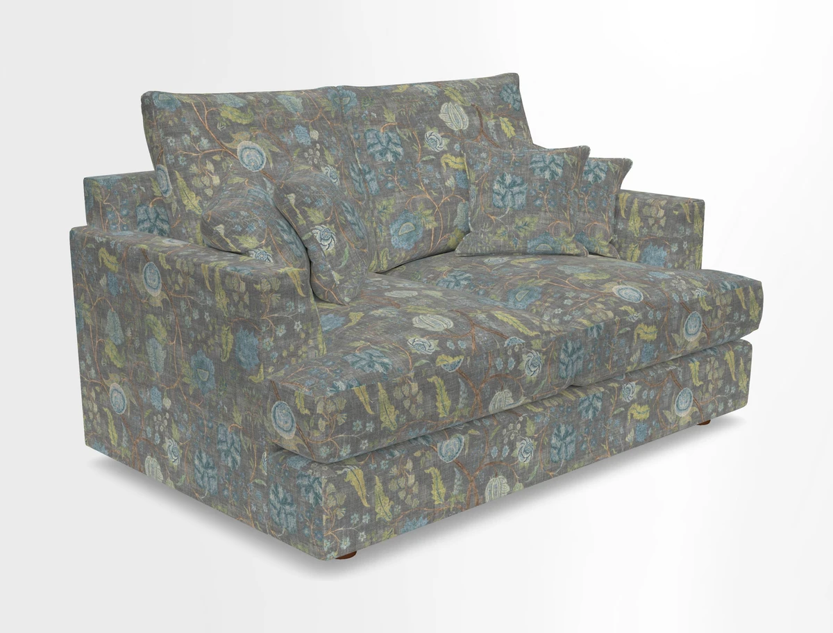 Slingsby 2 Seater Fitted Cover Sofa in Two Tone Plain Biscuit.  Loose cover version available