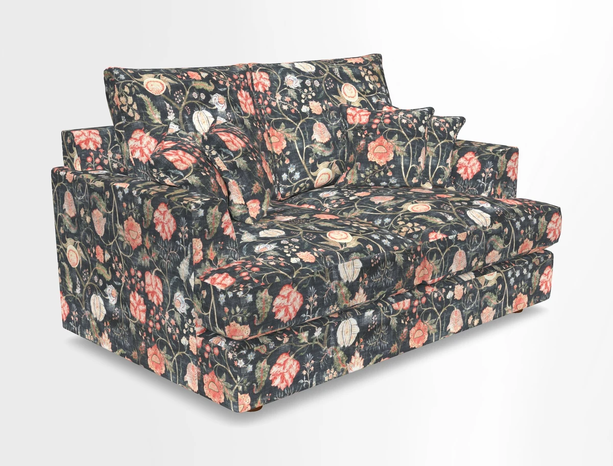 Slingsby 2 Seater Fitted Cover Sofa in Two Tone Plain Biscuit.  Loose cover version available