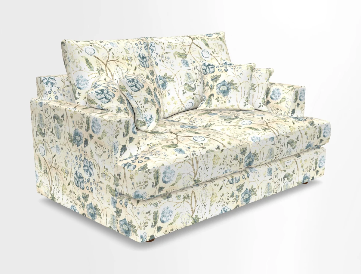 Slingsby 2 Seater Fitted Cover Sofa in Two Tone Plain Biscuit.  Loose cover version available