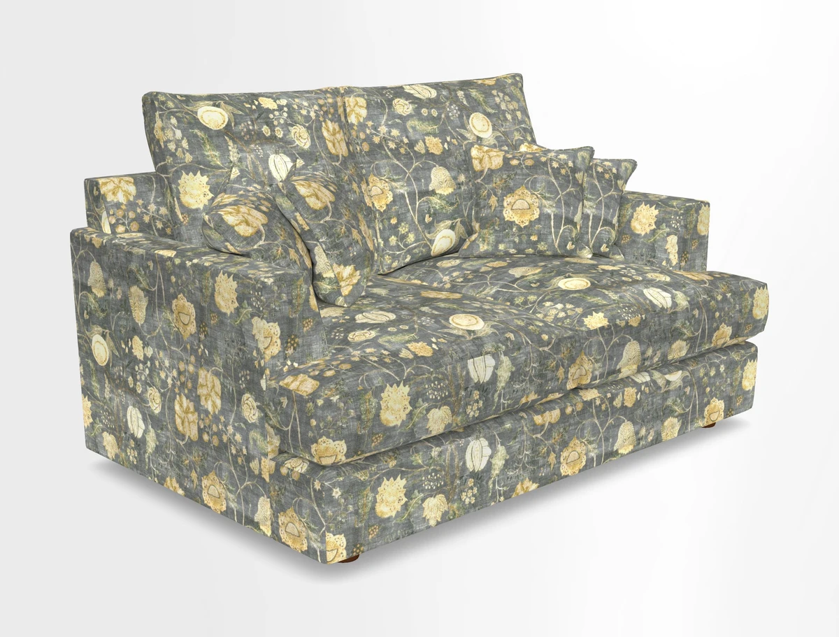 Slingsby 2 Seater Fitted Cover Sofa in Two Tone Plain Biscuit.  Loose cover version available