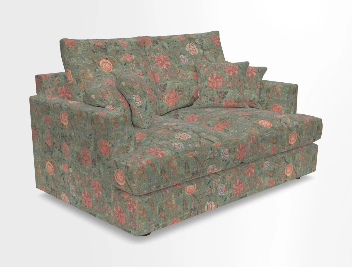 Slingsby 2 Seater Fitted Cover Sofa in Two Tone Plain Biscuit.  Loose cover version available