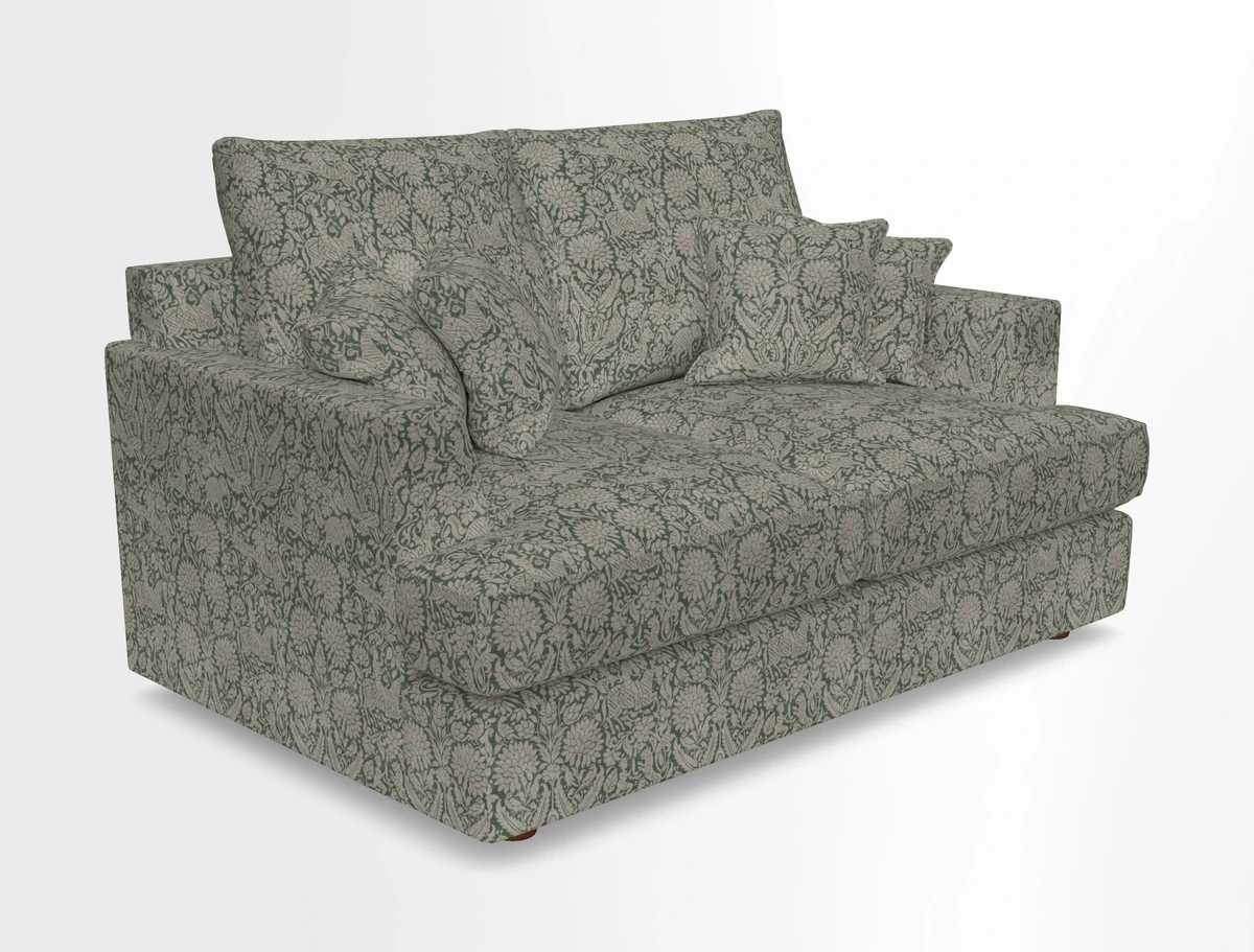 Slingsby 2 Seater Fitted Cover Sofa in Two Tone Plain Biscuit.  Loose cover version available