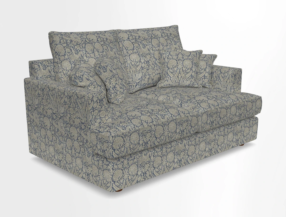 Slingsby 2 Seater Fitted Cover Sofa in Two Tone Plain Biscuit.  Loose cover version available