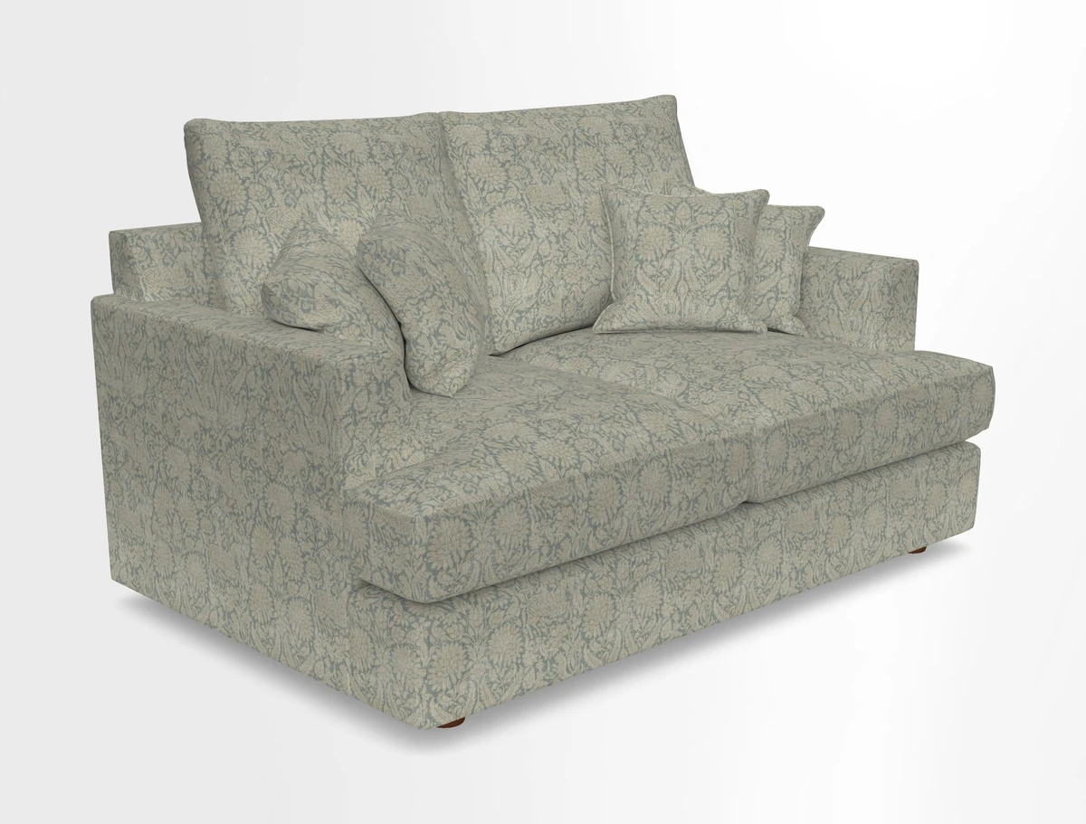 Slingsby 2 Seater Fitted Cover Sofa in Two Tone Plain Biscuit.  Loose cover version available
