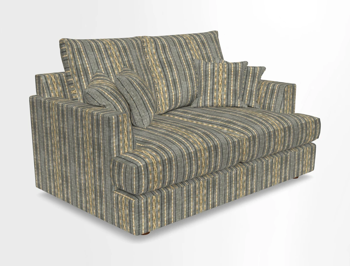 Slingsby 2 Seater Fitted Cover Sofa in Two Tone Plain Biscuit.  Loose cover version available