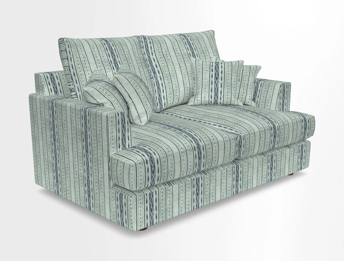 Slingsby 2 Seater Fitted Cover Sofa in Two Tone Plain Biscuit.  Loose cover version available