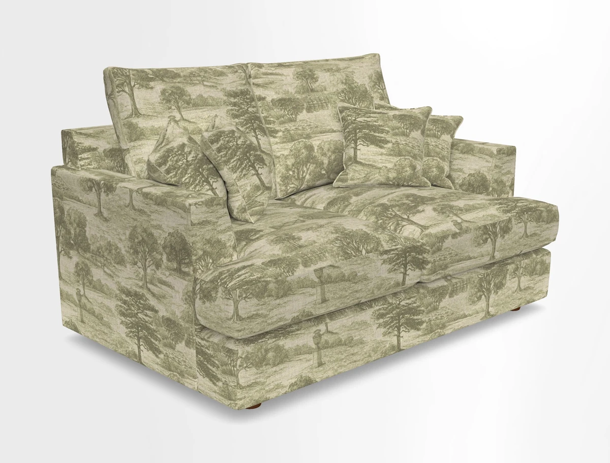 Slingsby 2 Seater Fitted Cover Sofa in Two Tone Plain Biscuit.  Loose cover version available