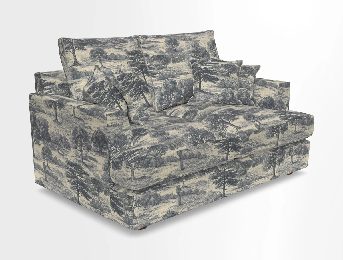 Slingsby 2 Seater Fitted Cover Sofa in Two Tone Plain Biscuit.  Loose cover version available