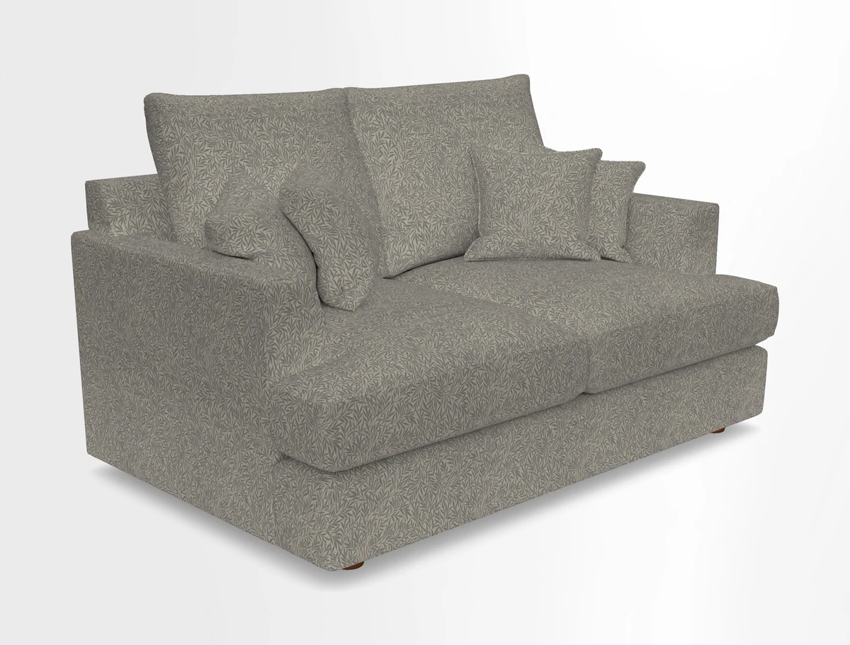 Slingsby 2 Seater Fitted Cover Sofa in Two Tone Plain Biscuit.  Loose cover version available