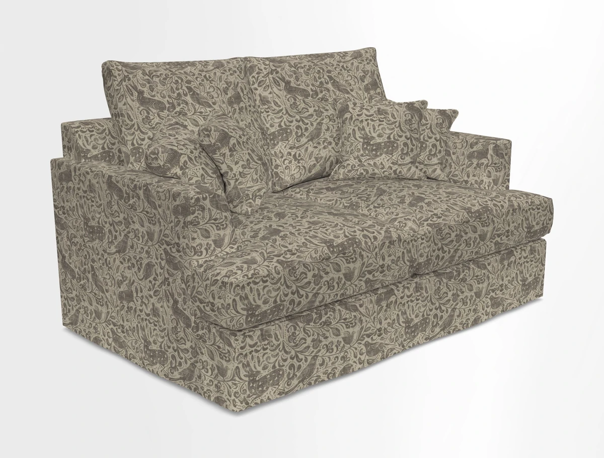 Slingsby 2 Seater Fitted Cover Sofa in Two Tone Plain Biscuit.  Loose cover version available