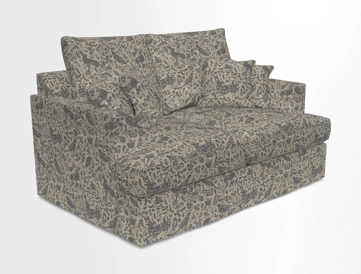 Slingsby 2 Seater Fitted Cover Sofa in Two Tone Plain Biscuit.  Loose cover version available