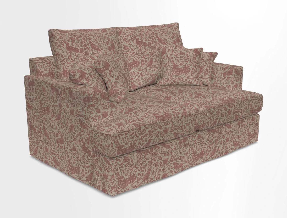 Slingsby 2 Seater Fitted Cover Sofa in Two Tone Plain Biscuit.  Loose cover version available