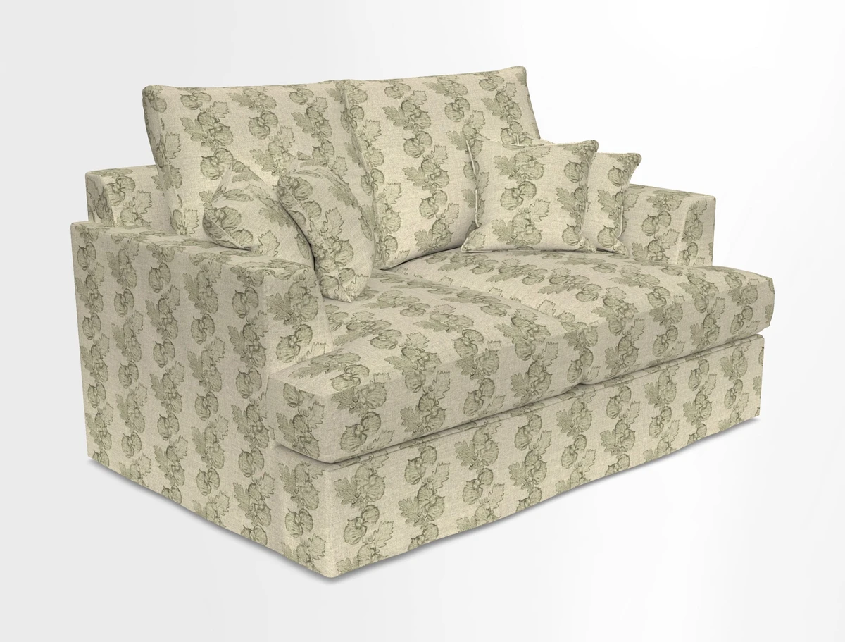 Slingsby 2 Seater Fitted Cover Sofa in Two Tone Plain Biscuit.  Loose cover version available