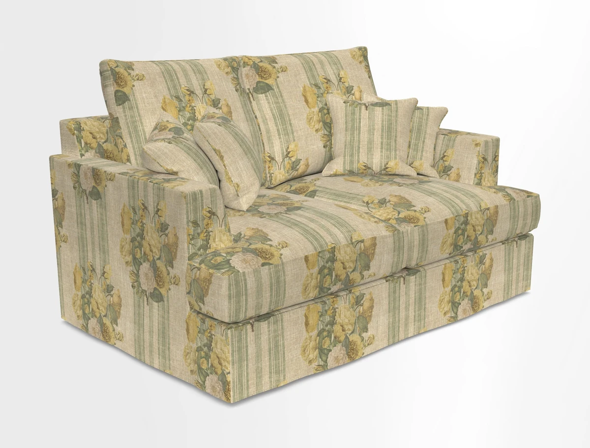 Slingsby 2 Seater Fitted Cover Sofa in Two Tone Plain Biscuit.  Loose cover version available