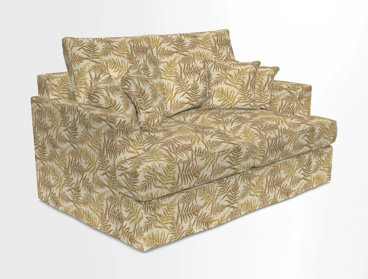 Slingsby 2 Seater Fitted Cover Sofa in Two Tone Plain Biscuit.  Loose cover version available