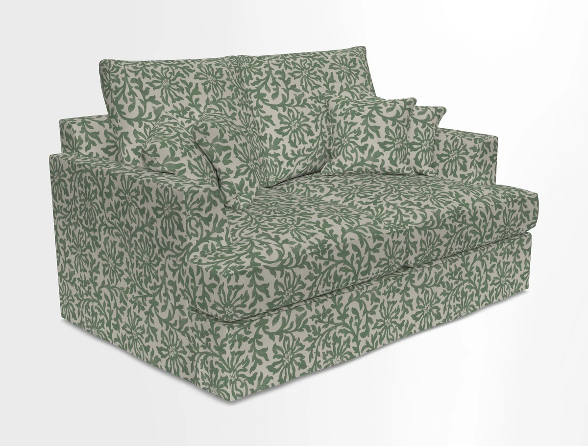 Slingsby 2 Seater Fitted Cover Sofa in Two Tone Plain Biscuit.  Loose cover version available