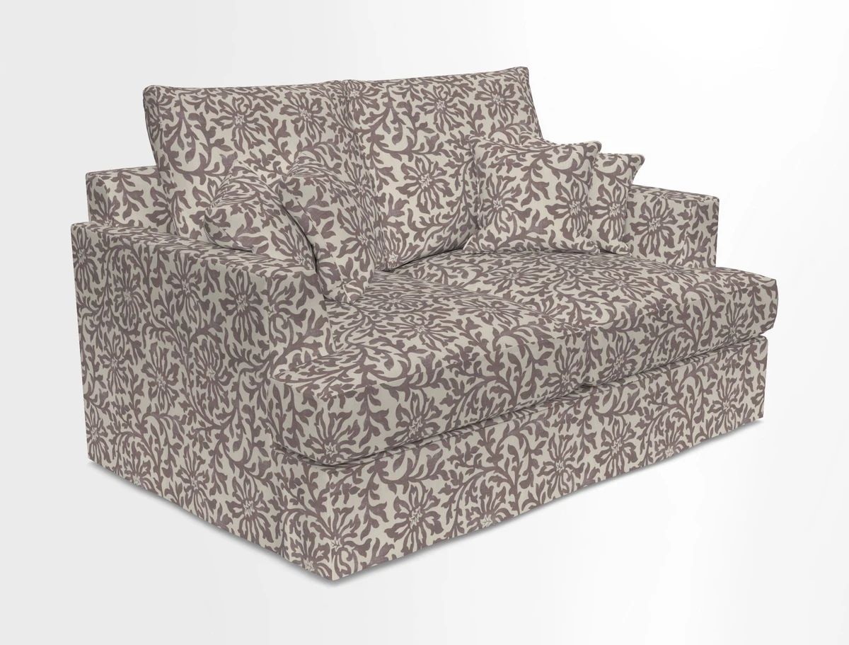Slingsby 2 Seater Fitted Cover Sofa in Two Tone Plain Biscuit.  Loose cover version available