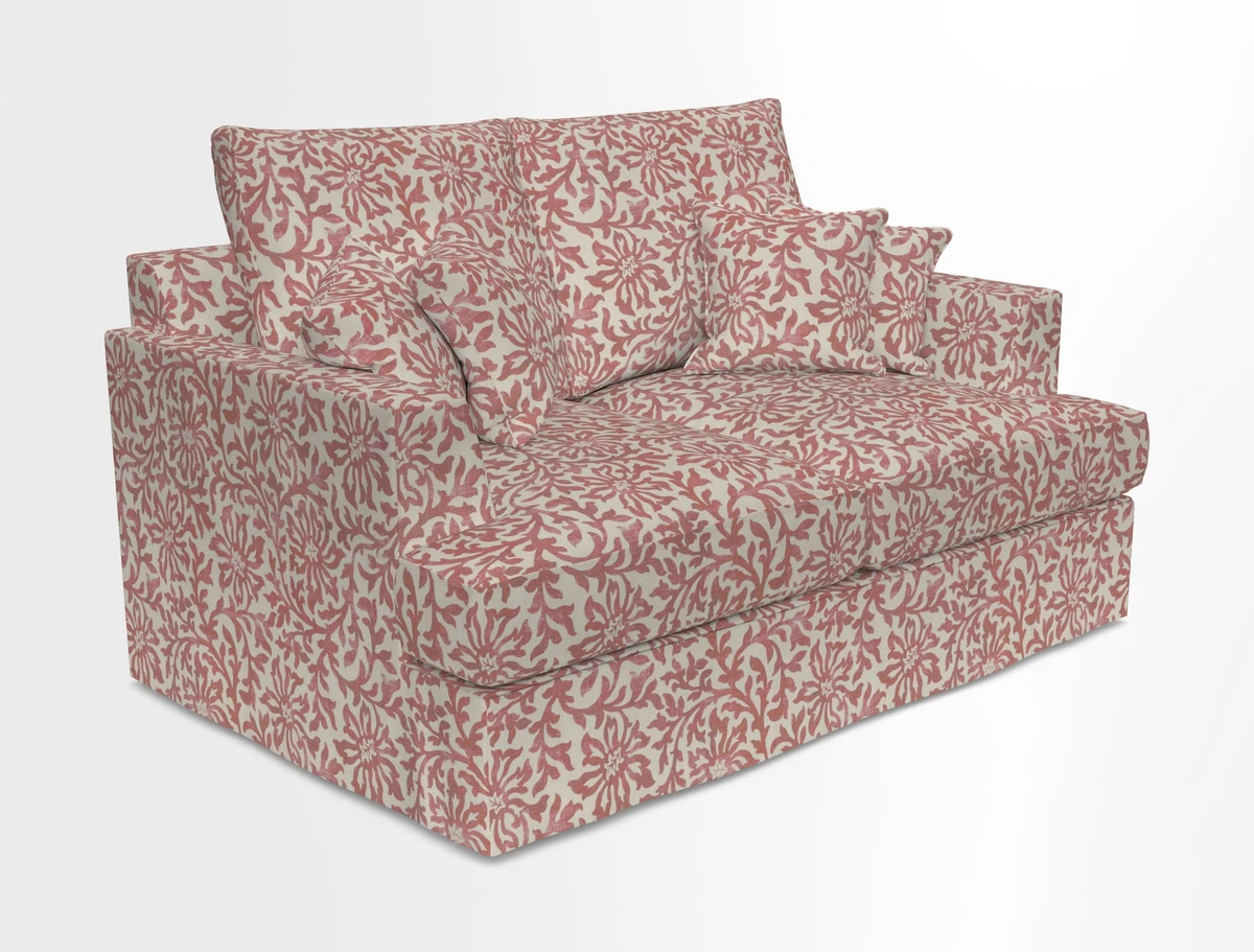 Slingsby 2 Seater Fitted Cover Sofa in Two Tone Plain Biscuit.  Loose cover version available