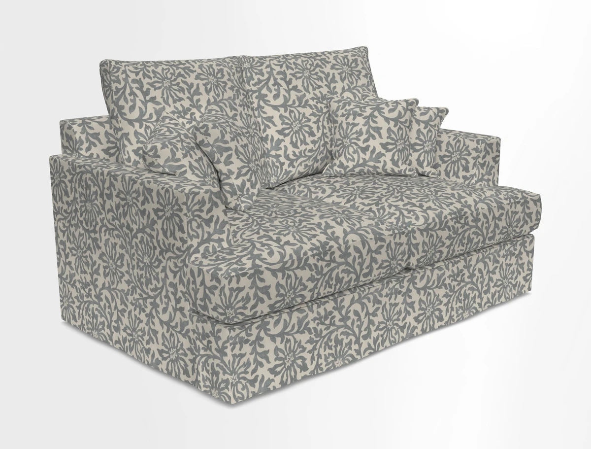 Slingsby 2 Seater Fitted Cover Sofa in Two Tone Plain Biscuit.  Loose cover version available