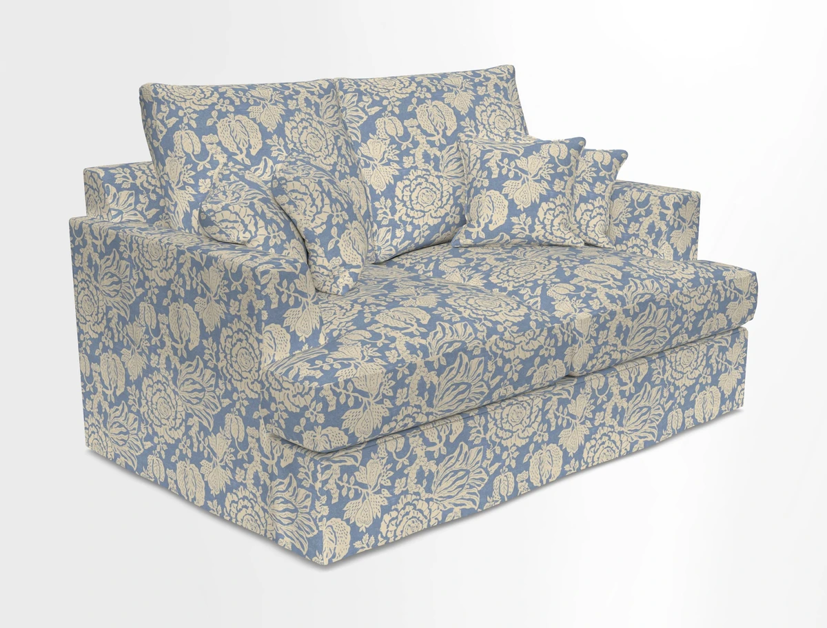 Slingsby 2 Seater Fitted Cover Sofa in Two Tone Plain Biscuit.  Loose cover version available