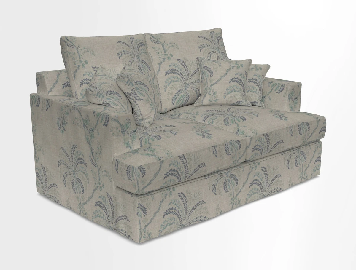 Slingsby 2 Seater Fitted Cover Sofa in Two Tone Plain Biscuit.  Loose cover version available