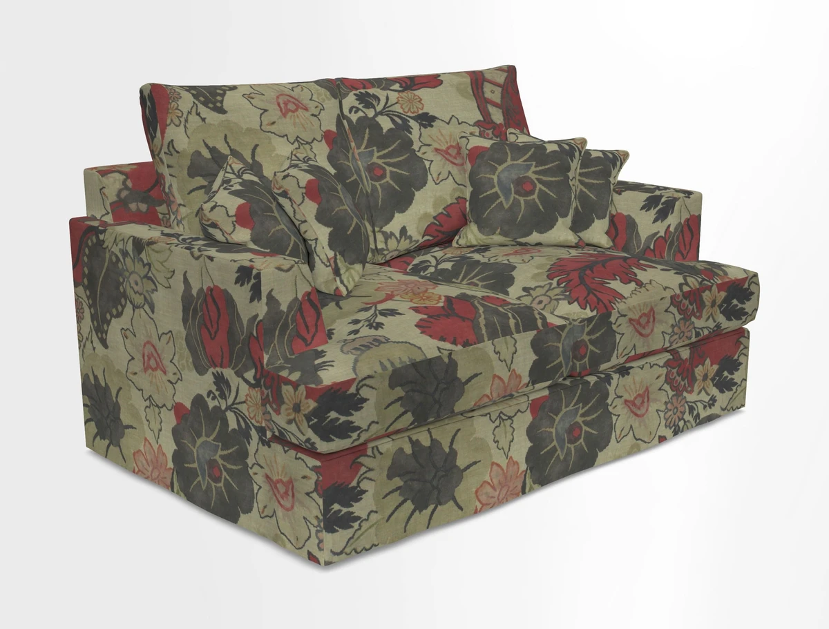 Slingsby 2 Seater Fitted Cover Sofa in Two Tone Plain Biscuit.  Loose cover version available