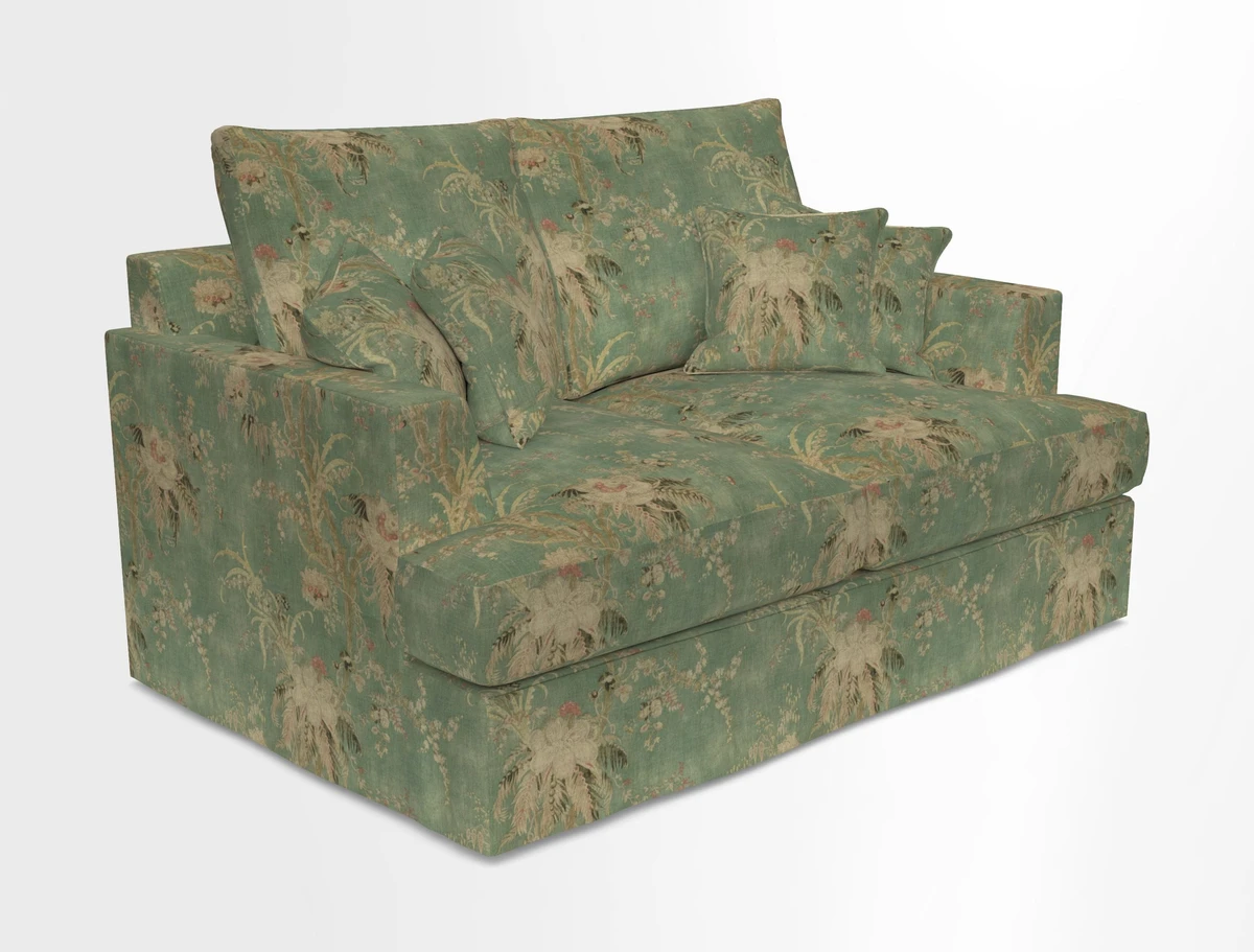Slingsby 2 Seater Fitted Cover Sofa in Two Tone Plain Biscuit.  Loose cover version available