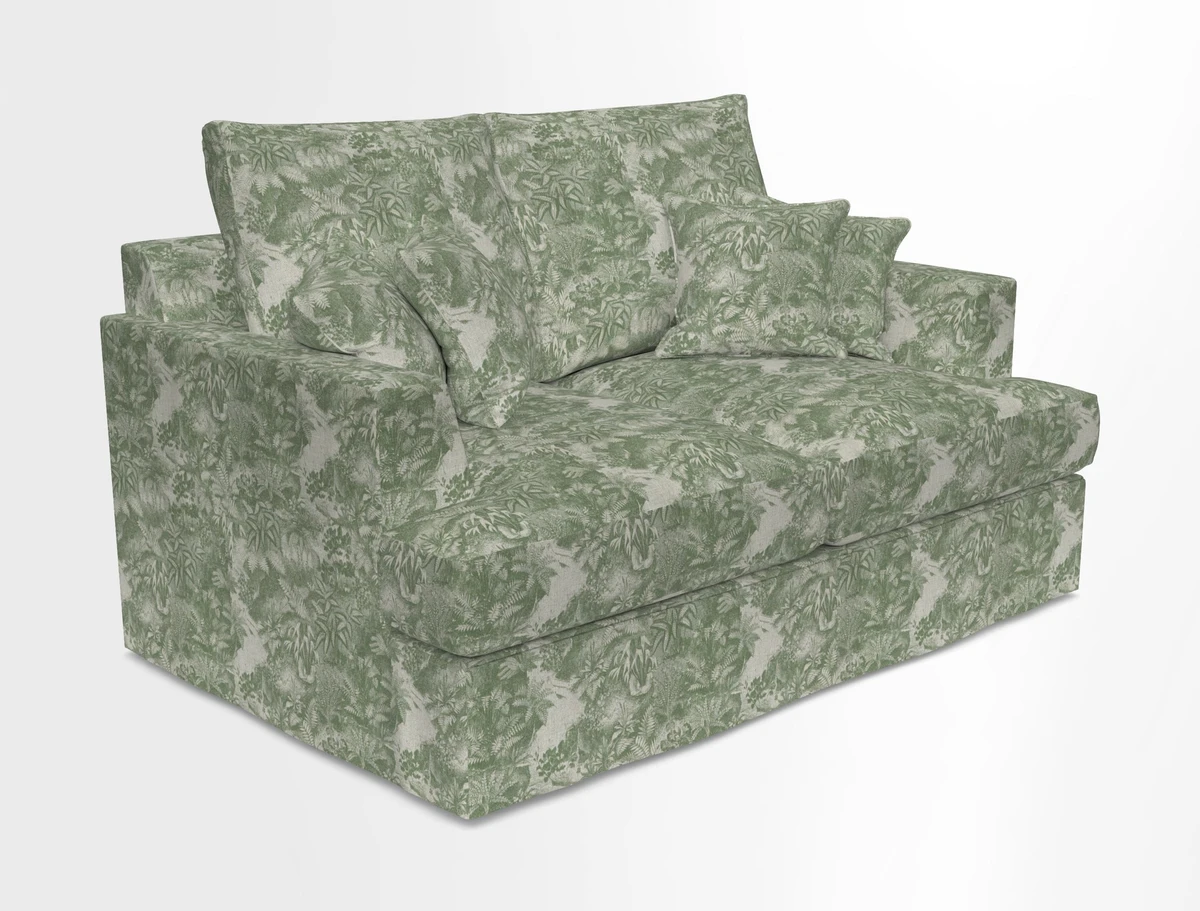 Slingsby 2 Seater Fitted Cover Sofa in Two Tone Plain Biscuit.  Loose cover version available