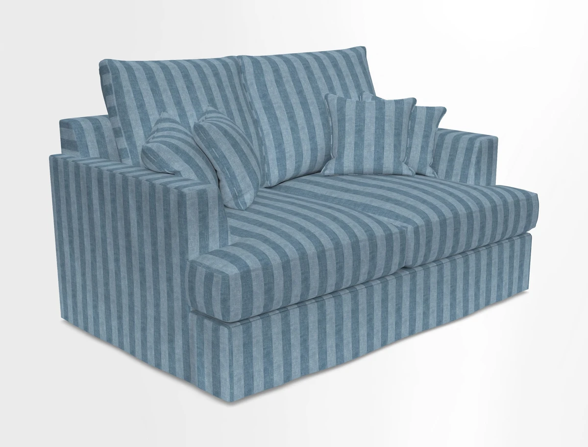 Slingsby 2 Seater Fitted Cover Sofa in Two Tone Plain Biscuit.  Loose cover version available