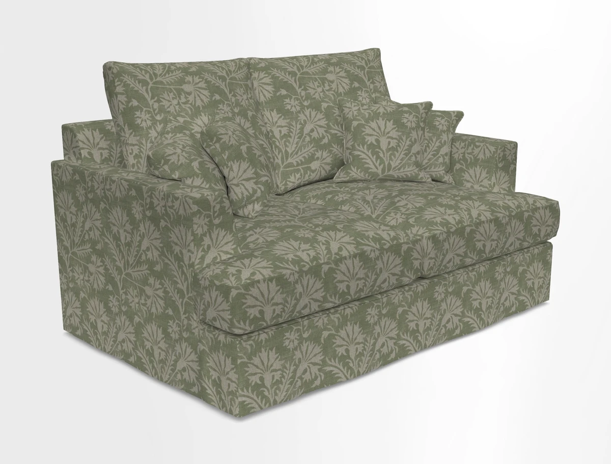 Slingsby 2 Seater Fitted Cover Sofa in Two Tone Plain Biscuit.  Loose cover version available