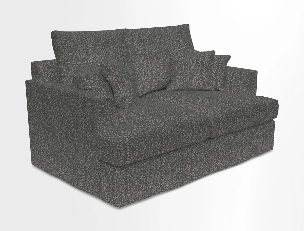 Slingsby 2 Seater Fitted Cover Sofa in Two Tone Plain Biscuit.  Loose cover version available